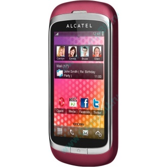 Красно-розовый телефон Alcatel One Touch 818 (Балашиха)